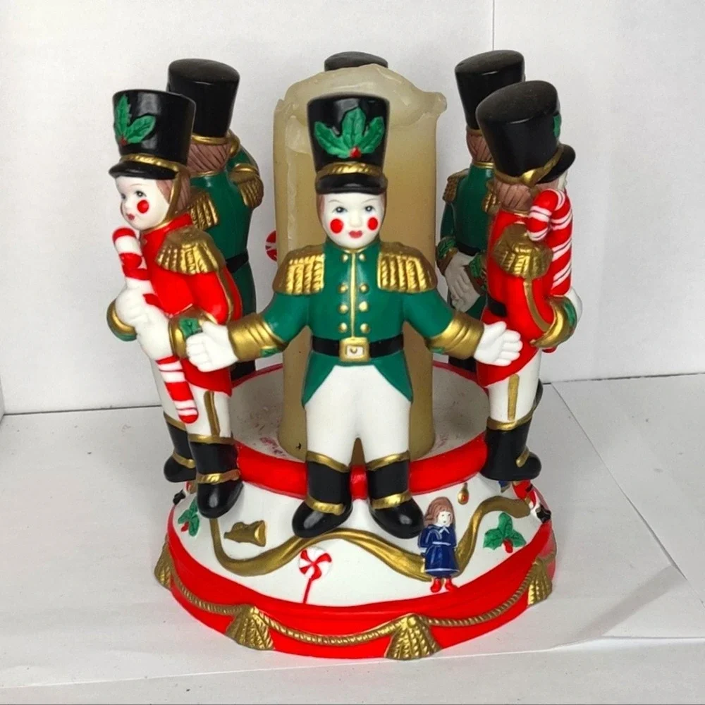 Vintage PartyLite Soldier Drummer Boy‎ Nutcracker Christmas Pillar Candle Holder